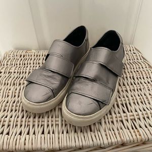 Silver Velcro sneaker
